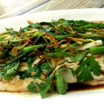 Steamed Fish with Ginger and Scallions (姜蔥蒸魚 jiāng cōng zhēng yú)